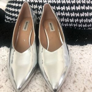 Matt & Nat silver heels
